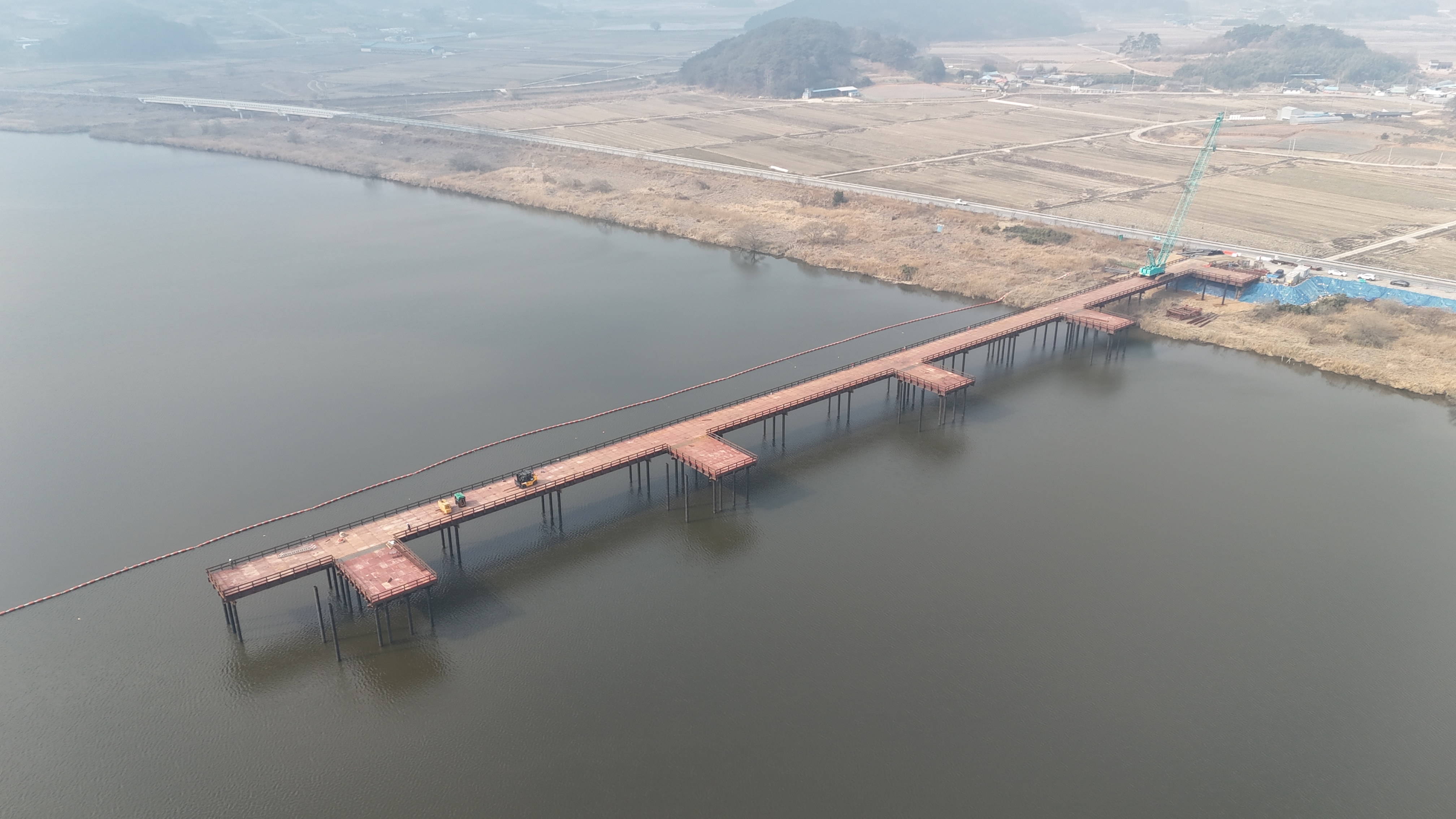 [가설교량] 몽탄~동강간 연결도로 개설사업 ◈ 발주처 : 전라남도 8.00m X 290.00m, 8.0...